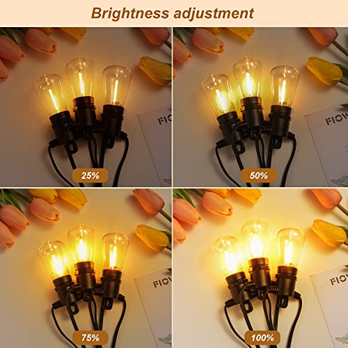 Sufeimas 50Ft Led Outdoor String Lights With Edison Shatterproof Bulbs, Heavy-Duty And Weatherproof Strand, Commercial Grade Patio Lights, Decorative For Garden Or Patio, Black #TOP4