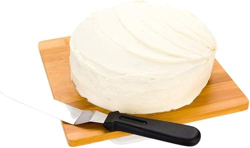 Miniatura 4 de Restaurantware Met Lux 14.8 x 1.3 Inch Offset Spatula 1 Angled Icing Spatula - Plastic Handle Large Black Stainless Steel Cupcake Icing Knife For