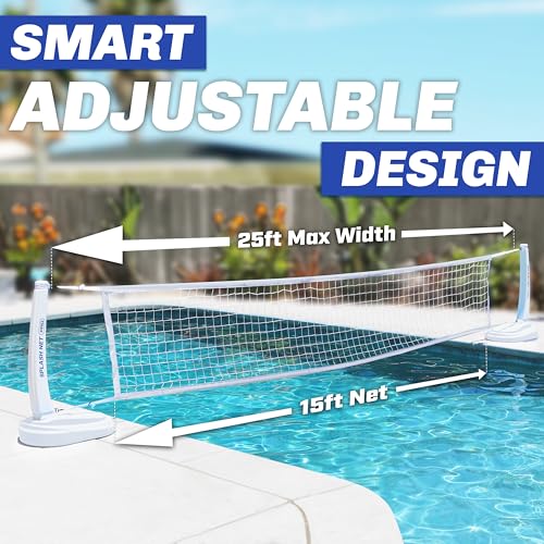 GoSports Splash Net PRO Pool Volleyball Net - Includes 2 Water Volleyballs and Pump - White by GoSports - Image 4