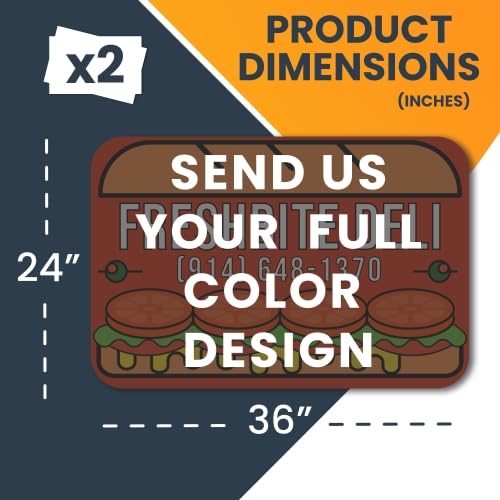 Ships Next Day Custom 24x36 Inch Car Magnets and Decals, 2 PK, Custom Car Magnets for Businesses, Advertising, Personal Use, Gift, Choose Your Text, Upload Image, any Magnetic Surface, Crafted in USA - Thumbnail 4
