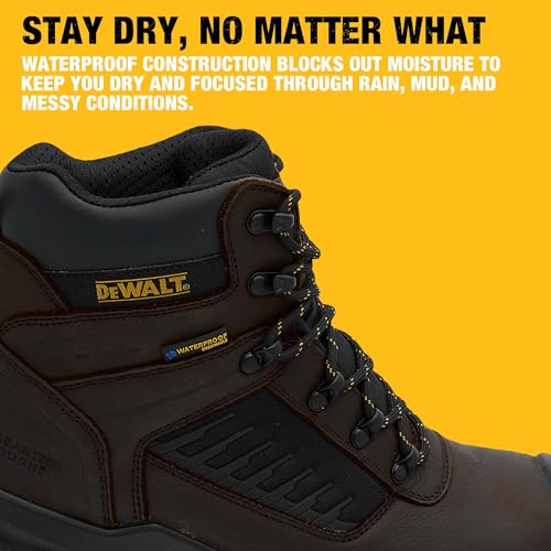 DEWALT Reynolds Men's Waterproof, Leather, Steel Toe, Safety Work Boot3