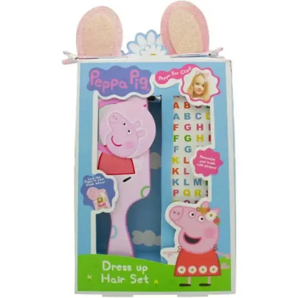 Peppa Pig Hair Gift Set 3 Pieces for Adults, Ideal for Daily Hair Care and Styling, Carefully Selected Design