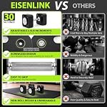 Eisenlink Gen 2 Couvercle réglable, 10-50/80lb, Une seule ampoule, 5lb Incréments, Set de poids carré Quick-Lock pour fitness à domicile (50/80LB×1)