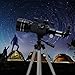 Telescope for Kids & Adults, 70mm Aperture 300mm Telescopes for Astronomy Beginners, 15X-150X Magnification Portable Refractor Telescope with Adjustable Tripod, Phone Adapter