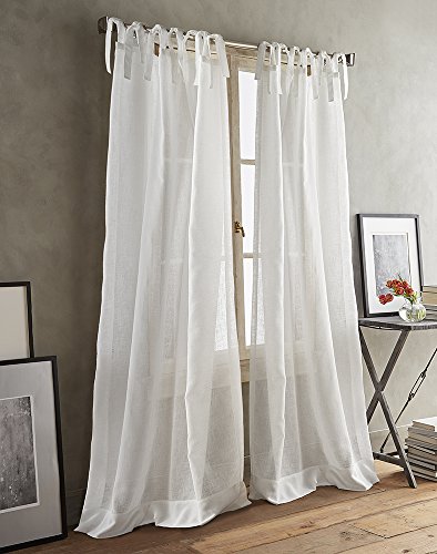 Dkny Paradox Tie Tab Sheer Window Curtain Panel Pair #TOP12
