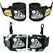 Nordic Lifting Wrist Wraps (2 Pairs) – Thumb Loop Straps for Weightlifting, Powerlifting & CrossFit – Wrist Support for Men & Women – Gym Essentials - Camo Grey/Yellow