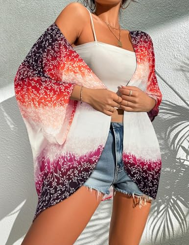 Image of BB&KK Women's Floral Kimono Summer Short Cover Ups Tops