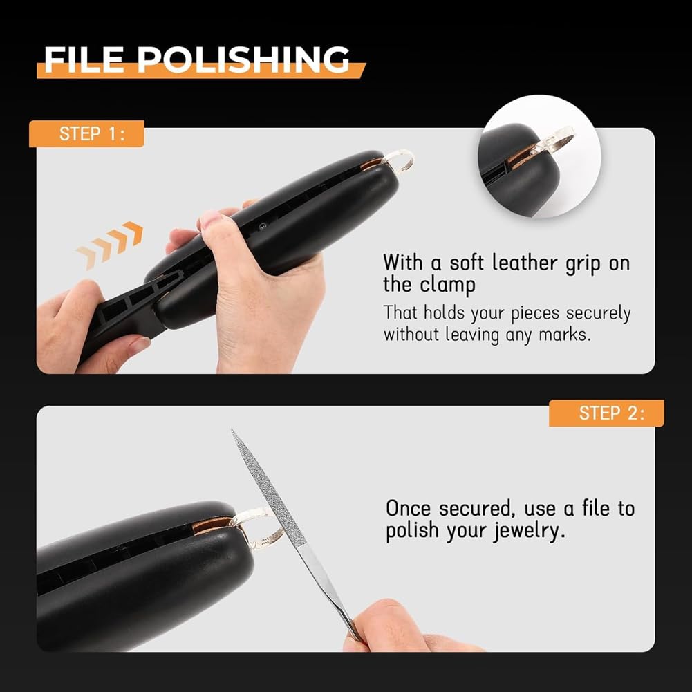 Set di Strumenti per Gioiellieri con Morsetto per, Mandrino per In Acciaio, Misuratore per, In Gomma per Creazione e La Riparazione di Gioielli DIY