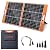 100 Watt Portable Solar Panel for Power Station, Foldable 100W Solar Panel for Camping Hiking Off-Grid Living, Monocrystalline Folding Panel Solar with 5V USB 18V DC Output