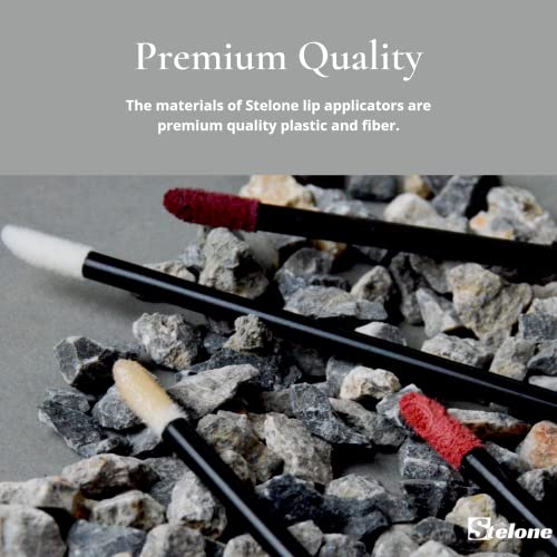 Stelone 200 Disposable Lip Brushes, Lipstick & Lip Gloss Applicators Lint Free Lip Wands For Makeup #TOP6