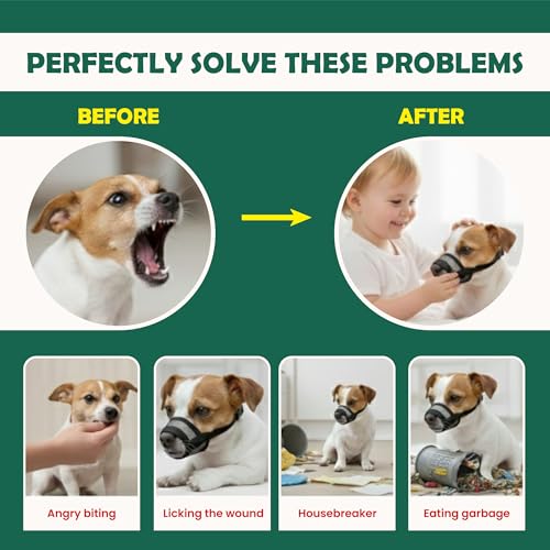Image of Dog Muzzle Medium Sized Dogs - Soft Muzzle for Medium Sized Dog with Air Mesh | Mussle to Stop Biting Barking and Chewing | Allows Panting and Drinking