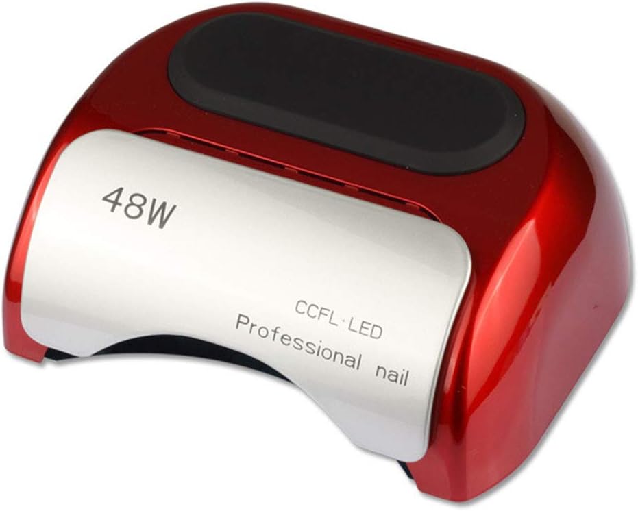 48W Fototerapia Lámpara De Uñas Secadora LED + CCFL Banda Monitor Multifuncional Combinación Uñas Fototerapia,Rojo