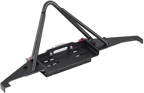 Miniatura 7 de Parachoques delantero de coche RC, parachoques delantero de acero RC Crawler con luces LED para Axial SCX10 90046 Control remoto reemplazo del coche