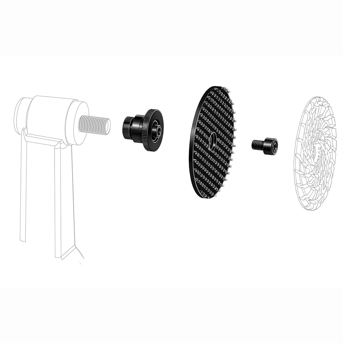 DISTAR Polishing Support Adapter Set für Gravieradapter & Mini-Schleifer Universal Übergangsstück für Diamanttrennscheiben, Polierpads & Schleifschalen Stabil & präzise Passend für Proxxon & andere
