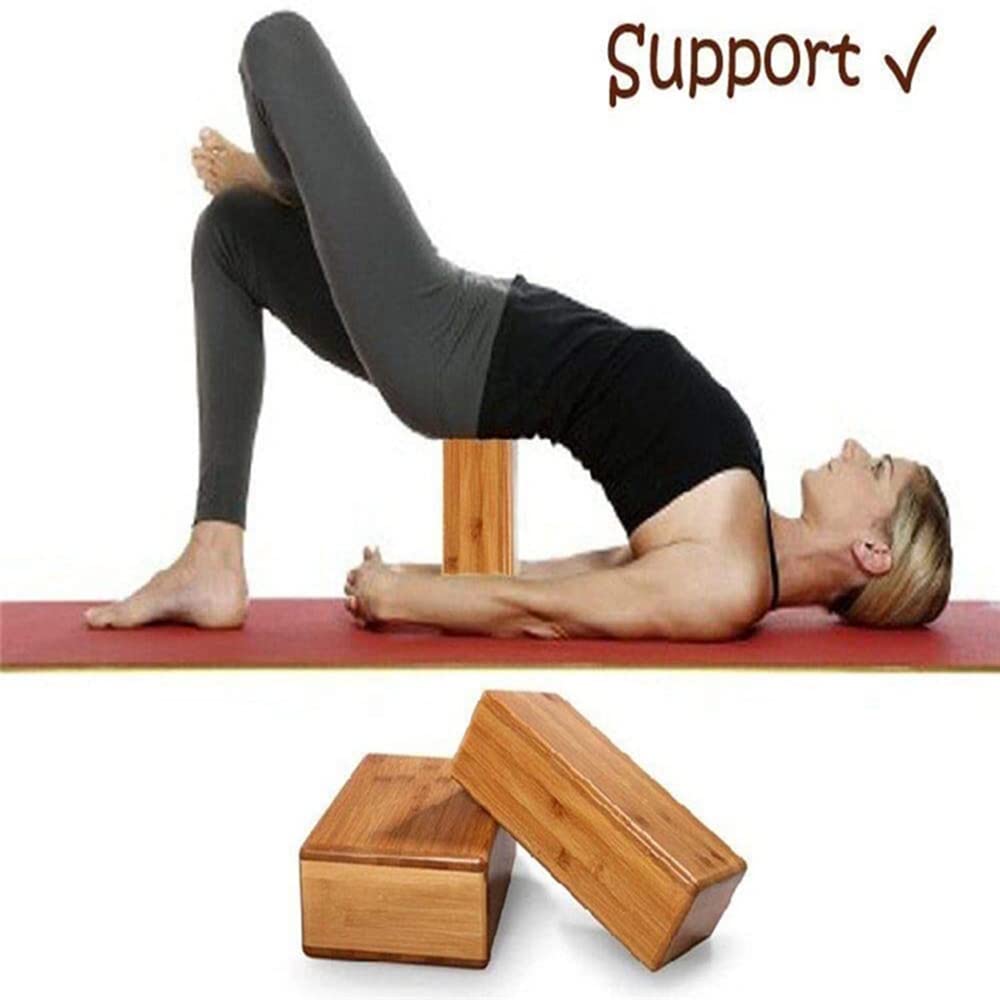 Bloques De Yoga De Bambú Ladrillos De Madera Maciza Yoga Block Rodillo De Espuma Liviano Entrenamiento De Ejercicios Gimnasia