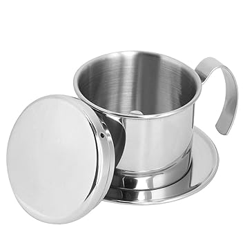 Stainless Steel Cup Vietnamese Coffee Drip Filter Maker Phin Infuser (Gold)