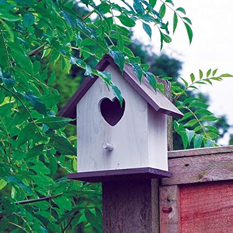 Garden Mile White Wooden Bird Nesting Box Cover