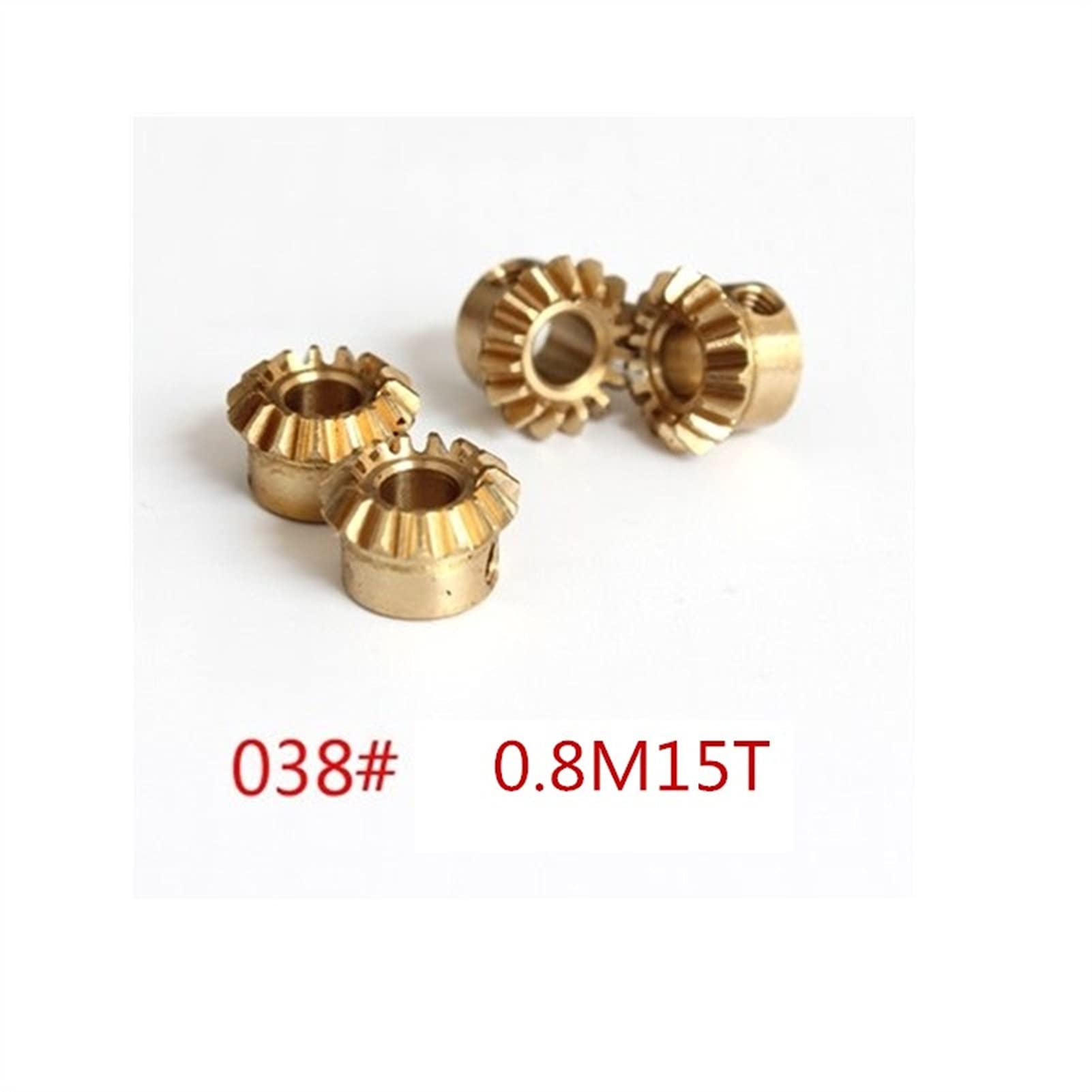 TMP1105 1PC Bevel Gear 0.8 Model 15teeth Hole 3/4/5/6/6.35mm 90 Transmission Copper Steel Pinion Hole Diameter : Hole 3 (Copper), Number of Teeth : 15 Teeth