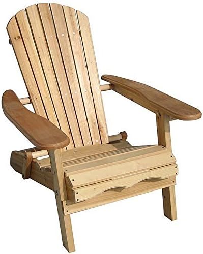 Foldable Adirondack Natural Finish Patio Chair Kit