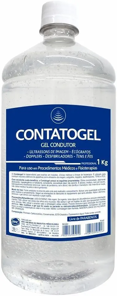 Gel Clinico Contatogel Condutor Ultrassom Incolor 1kg Frasco RMC Tens Fes