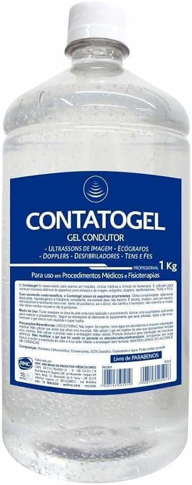 Gel Clinico Contatogel Condutor Ultrassom Incolor 1kg Frasco RMC Tens Fes