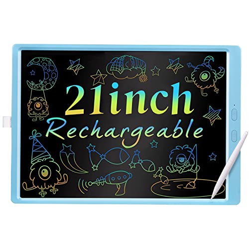 proffisy 21 Inches /53.3 cm LCD Writing Tablet, Proffisy Rechargeable E-Note Pad,Tablet with Eye Protect Big Multicolor Screen for Kids & Adults Writing, Drawing, Learning, Playing, Handwriting (Blue) proffisy 21 Inches /53.3 cm LCD Writing Tablet, Proffisy Rechargeable E-Note Pad,Tablet with Eye Protect Big Multicolor Screen for Kids & Adults Writing, Drawing, Learning, Playing, Handwriting (Blue)