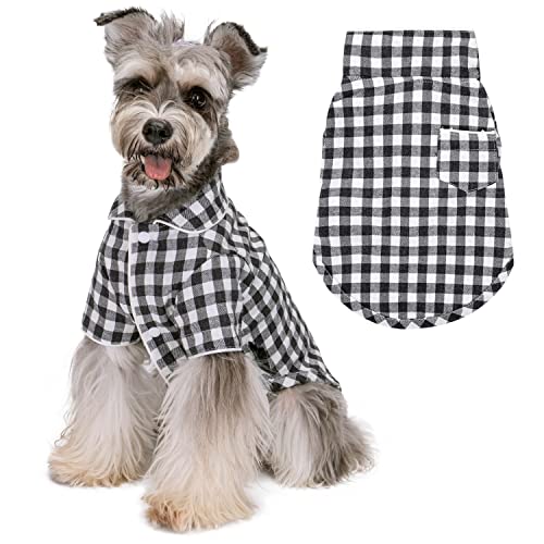 Dog Shirt, Nobleza Plaid Dog Pajamas, Breathable And Skin-Friendly Puppy Clothes, Dog Outfits For Small Medium Large Dogs, Cats #TOP30