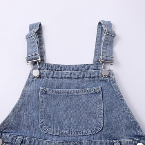 Mono de mezclilla extensible para niños que evita tirones gracias a su tela flexible 6