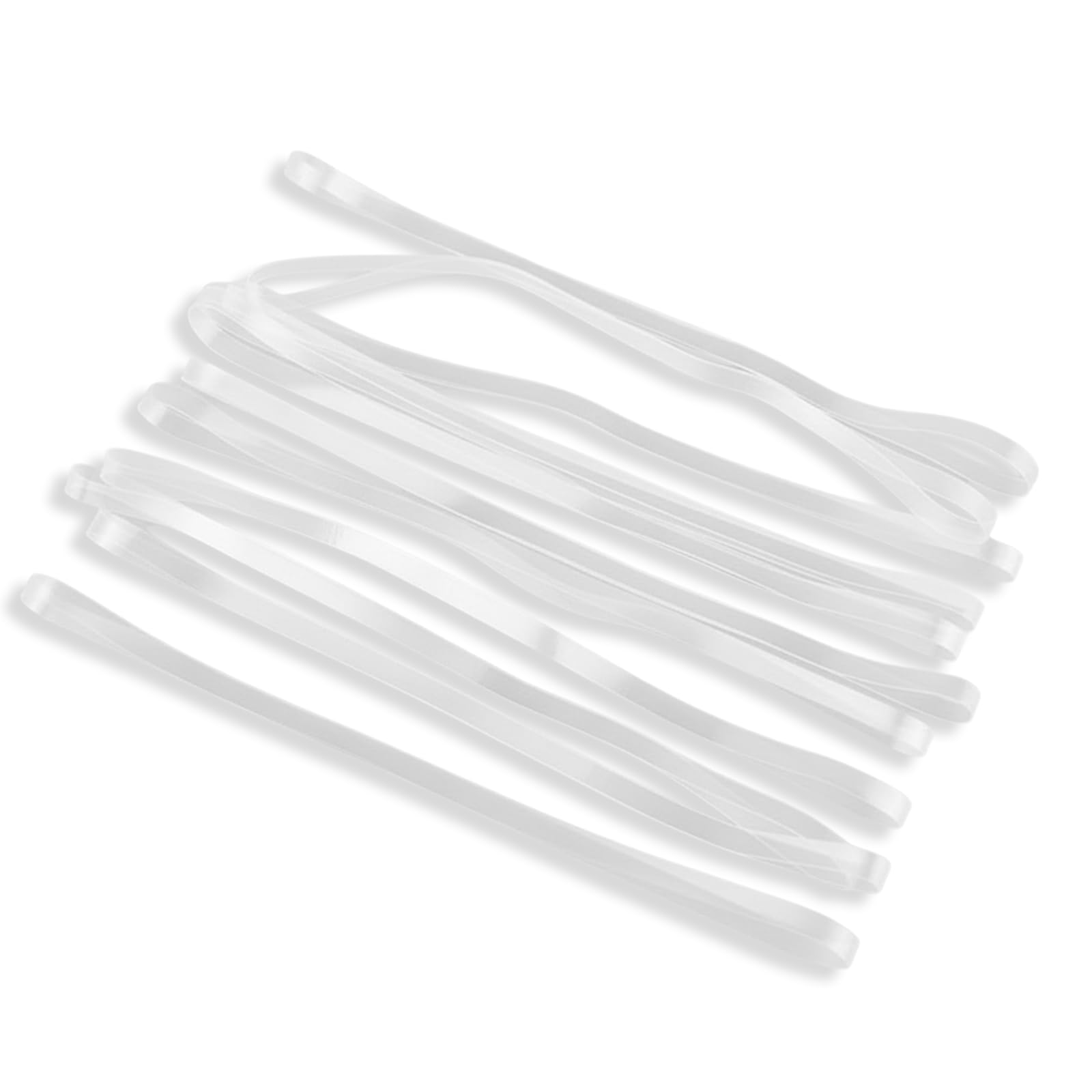 Labyrinxel Transparent Rubber Bands for Office & Home Use – 100 Pack, Strong Elasticity, Multi-purpose, Ideal for Organizing Documents, Hair, and Daily Storage