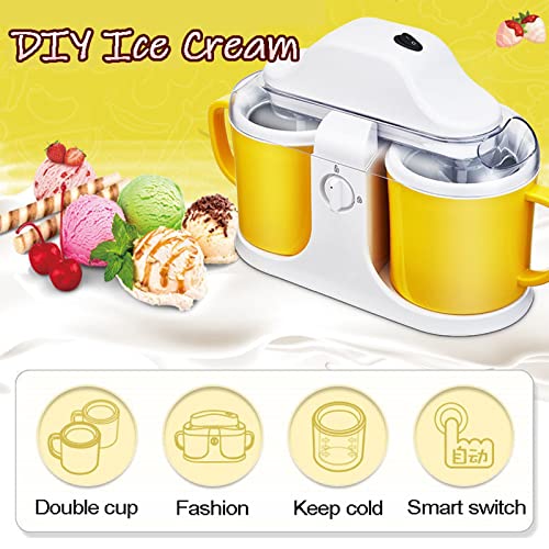 RSHJD Eismaschine Selbstkühlend 500ML, Klein Speiseeismaschine für 2-4 Personen, Eiscrememaschine mit Sichtbarer Deckel… – Bild 3