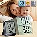 Azosowo 4-Pack Room Thermometer Indoor Hygrometer, Small Digital Temperature and Humidity Monitor Sensor, Temperature Humidity Gauge Meter for Home Baby Room, Plants, Pets - AAA Battery Included