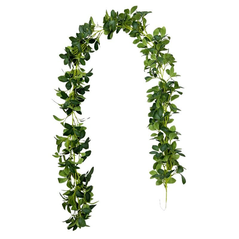 200 cm Eukalyptus künstliche Pflanze Girlande Wandbögen hängende Reben Hochzeit Wohnkultur Kamin Zimmer arrangieren gefälschte Weide Rattan