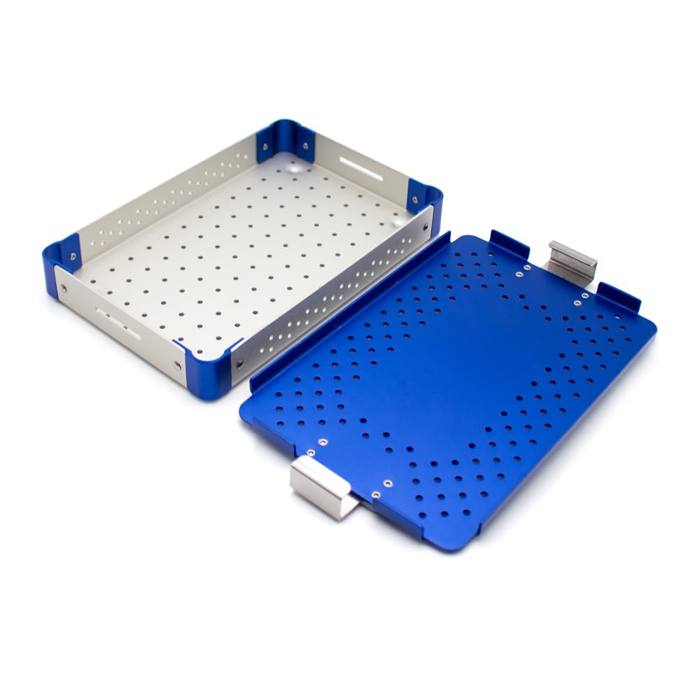 Toplionace Caja de Esterilización para Instrumental de Microcirugía con Alfombrilla de Silicona Suave – 230x150x30mm