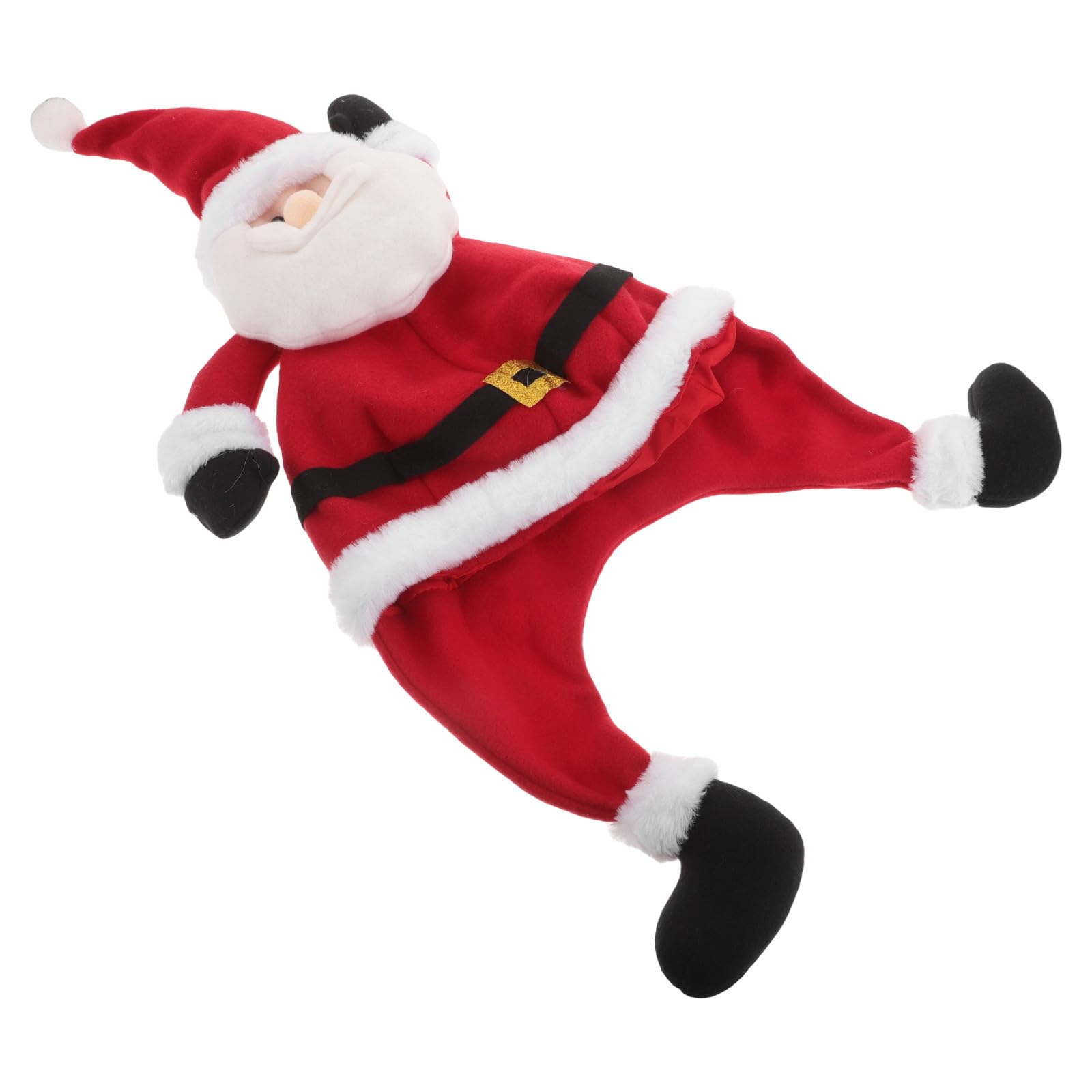 NUOBESTY 2 Stück Weihnachtsmannkostümmütze mit Baumelnden Beinen aus
