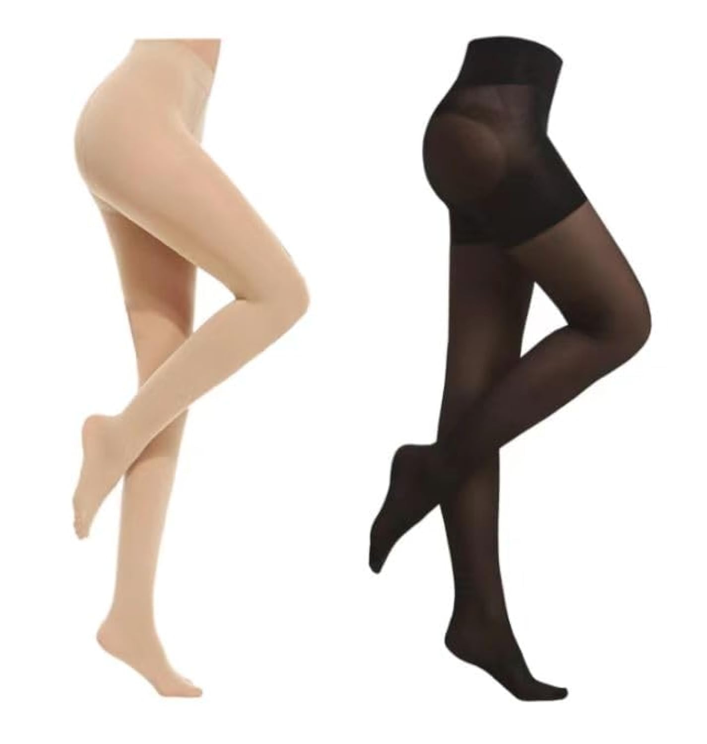 ViiTang 2Pack Women's Sheer Tights 20 Denier Control Top Pantyhose with Reinforced Toes