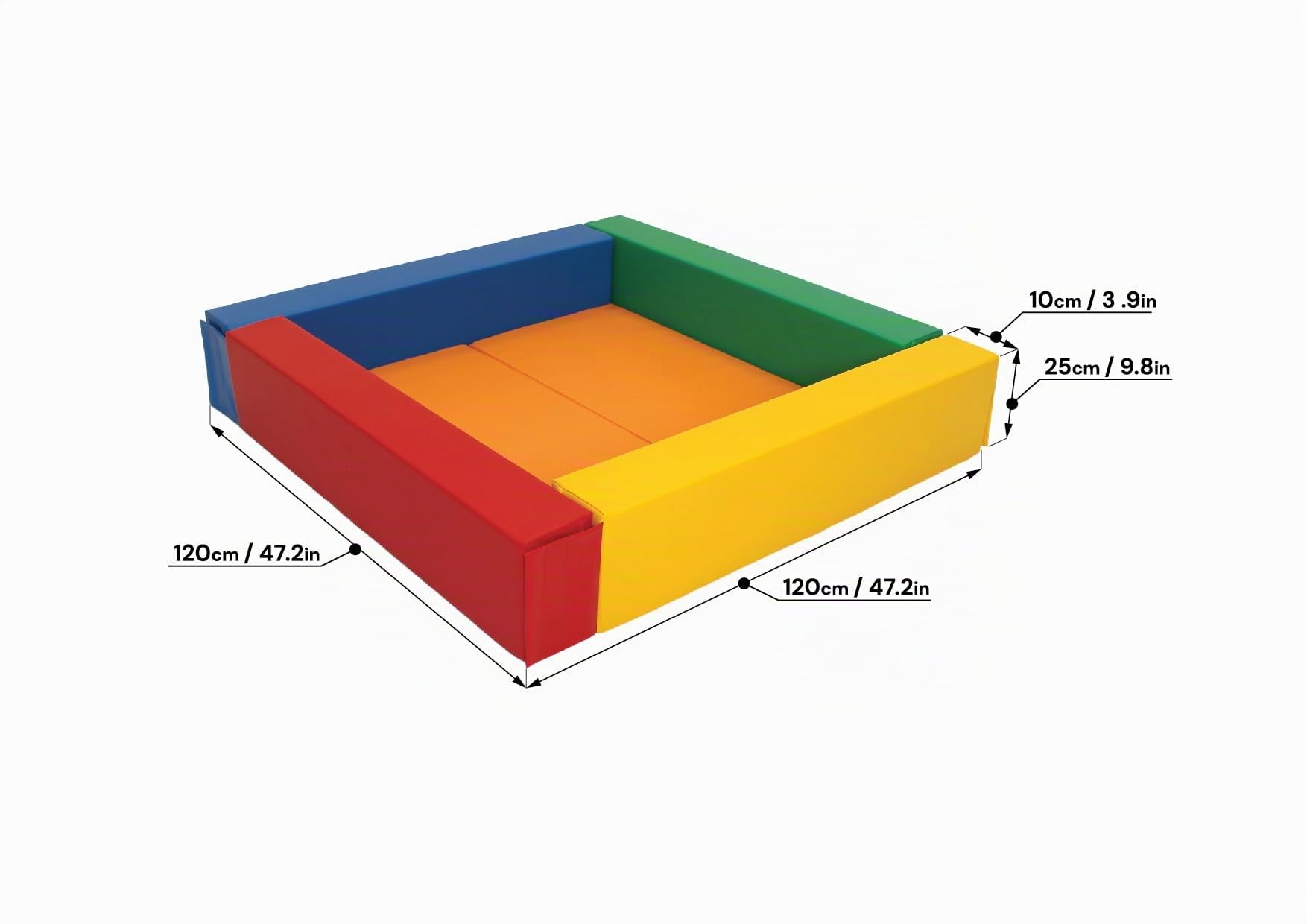 IGLU SOFT PLAY Ball Pit für Kinder im Alter von 1-7 Jahren Ballbad für Kleinkinder Laufstall für Babys in