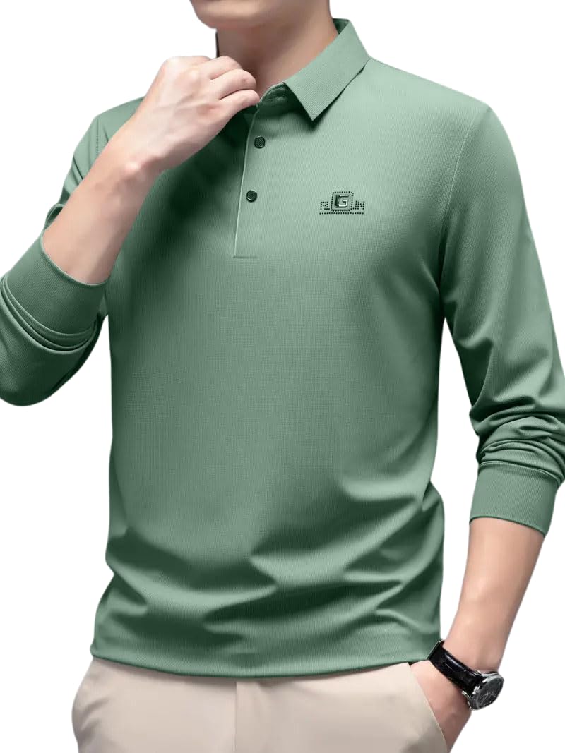 afflatus Men's Slim Fit Polo Neck T-Shirt for Men Full Sleeve Stylish Casual T-Shirt-picture-27