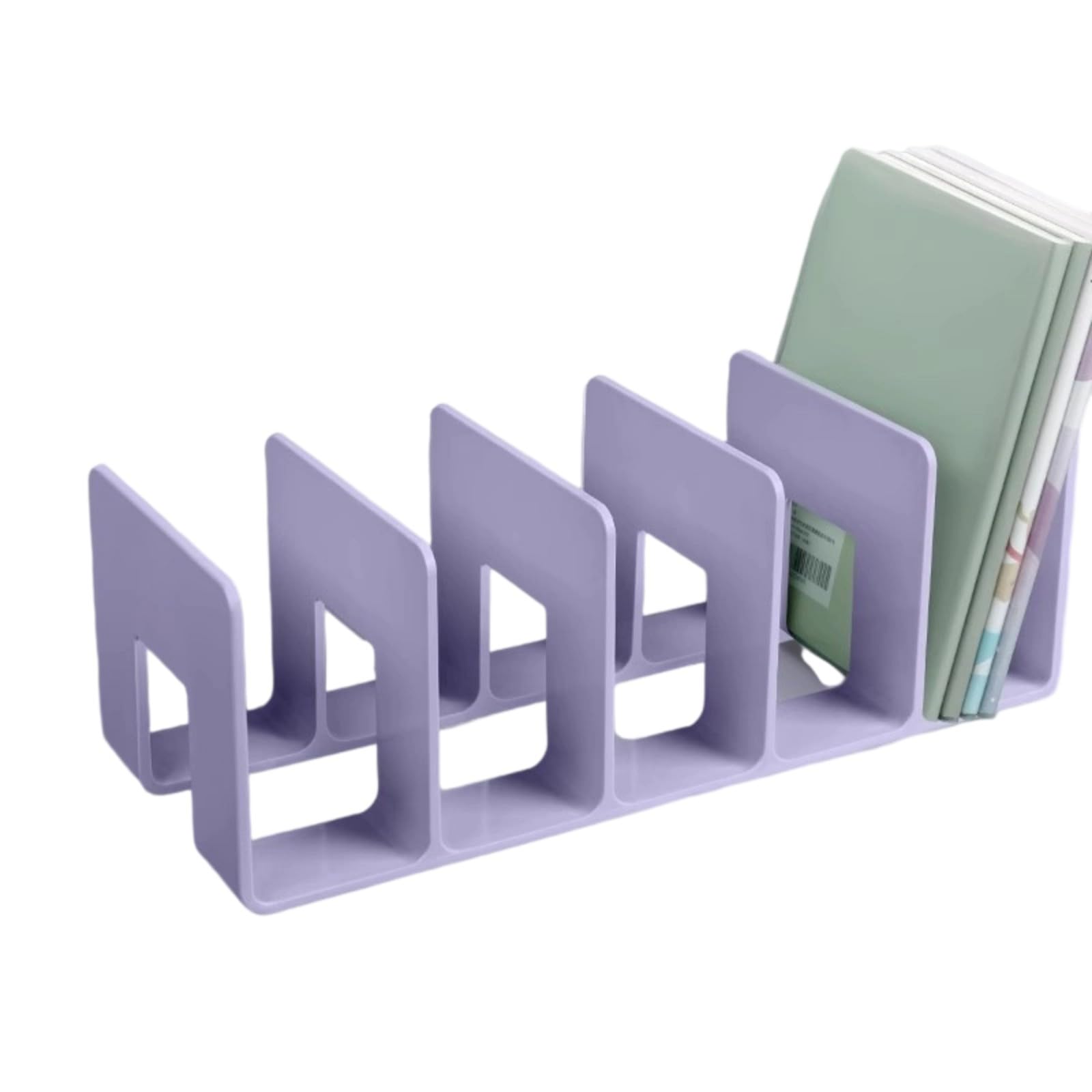 Practical Bookends Acrylic File Sorter Book Storage Stand Reading Shelf Book End for Library Bedroom Acrylic