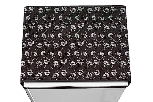Image of Stylista Refridgerator top Cover Suitable for Samsung RS76CG8003S9HL, 653 Liter Fridge, Dimension (WXD) 71x141 CM, Floral Pattern Dark Brown