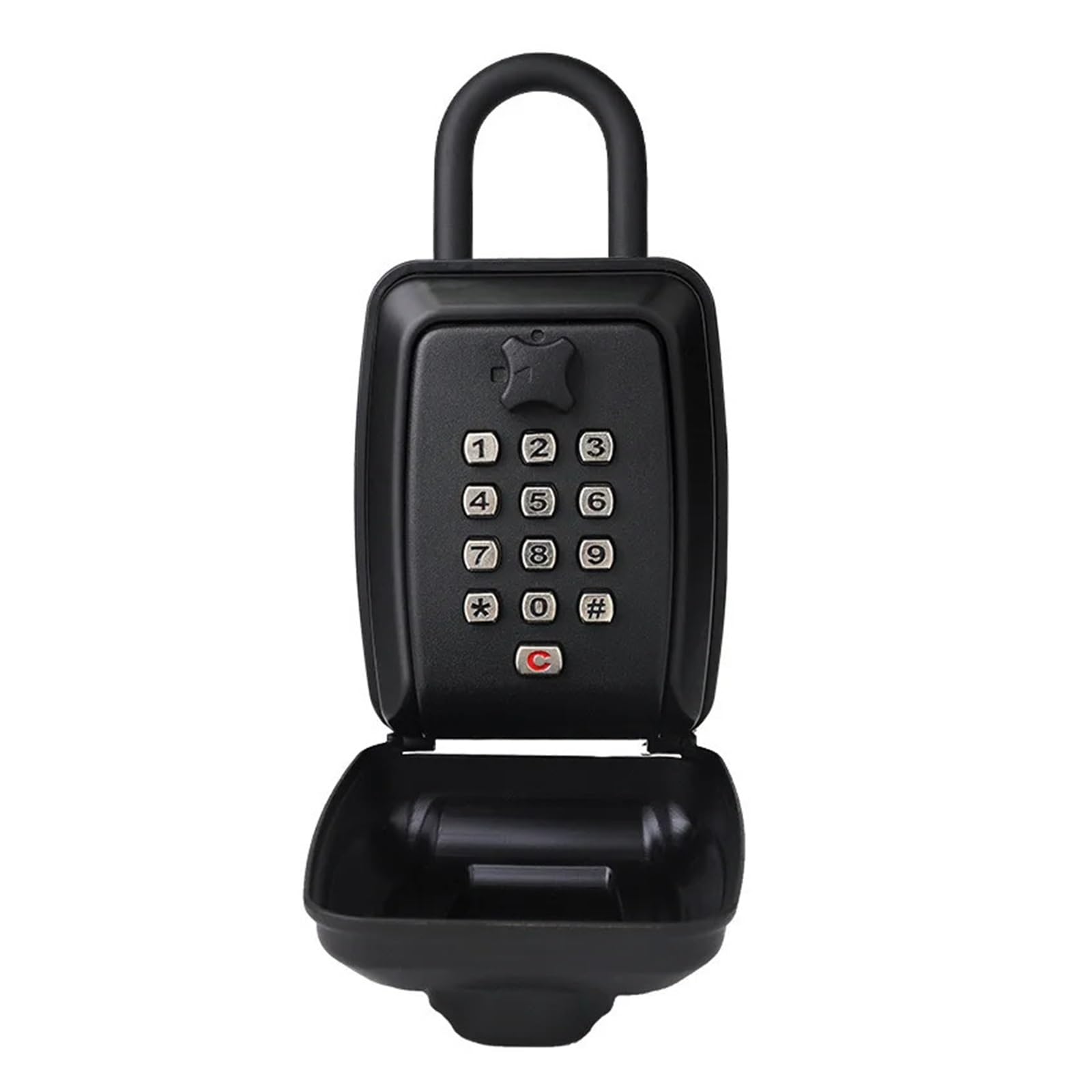 Safe Box, Hanging Key Lock Safe Secret Storage Box Password Security Lock No Key Required Home Office Key Portable Combination Box Storage(Nero)