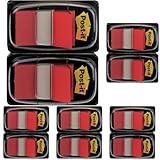 Post-it Index Haftstreifen, Standard, Rot, 2 Spender, 25.4 mm x 43.2 mm, 50 Haftstreifen/Spender -...