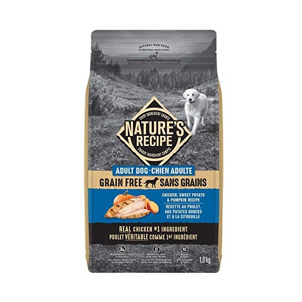 Nature’s Recipe Adult Grain Free Chicken, Sweet Potato & Pumpkin Recipe Dog Food 1.8kg Nature’s Recipe Adult Grain Free Chicken, Sweet Potato & Pumpkin Recipe Dog Food 1.8kg