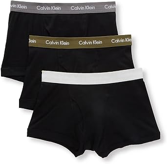 Calvin Klein Mens Cotton Classic Fit 3-Pack Trunks