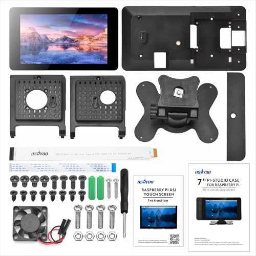 Image of OSOYOO PiStudio Case with 7-inch IPS DSI V4.0 Touch Screen: A Comprehensive Touchscreen Solution for Raspberry Pi 5 4 3 2 Projects