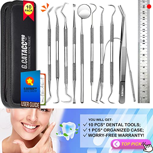 Dental Tools, 10 Pack Professional Plaque Remover Teeth Cleaning Tools