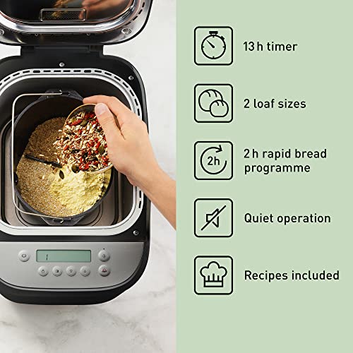 Foto von Panasonic Croustina Brotbackautomat SD-ZD2010 für Krustenbrot (18 Programme, Brotmaschine, glutenfrei, knuspriges Brot, Vollkorn-Krustenbrot), schwarz