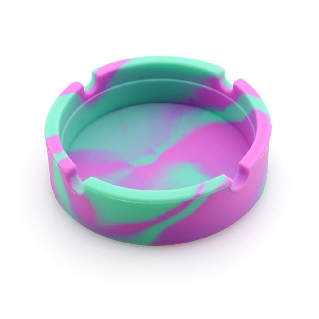 Silicone Ashtray Silicone Rubber High Temperature Heat Resistant Round Design Ashtray Multicolor