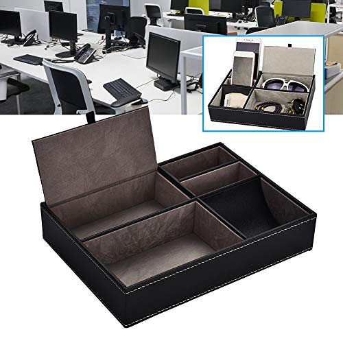 Wisecoco Pu Leather Desktop Organizer, File Cabinet Executive Office Supplies Desktop, Multi-Functional Office Supplies Storage Caddy For Office Supplies, Desk Accessories #TOP5