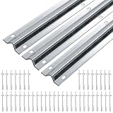 18 Ft V-Track Galvanized Inverted V Track for 1'' OD V-Groove Sliding Gate Rollers Driveway Gate with Hammer Drive in Anchors, Heavy Duty Sliding Driveway Gate Track