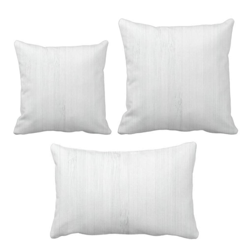 Coussin de canapé aspect veines de bois blanc avec insert pour déco salon